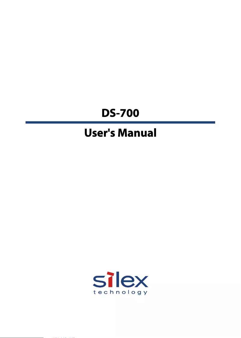 Imagen de la primera página del manual del dispositivo DS-700
