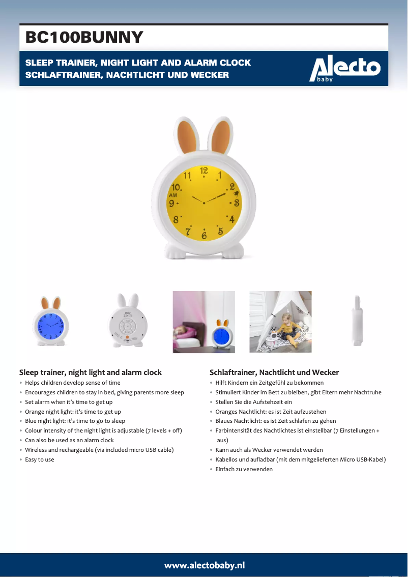 Página 1 del manual Manual de usuario Alecto BC100BUNNY