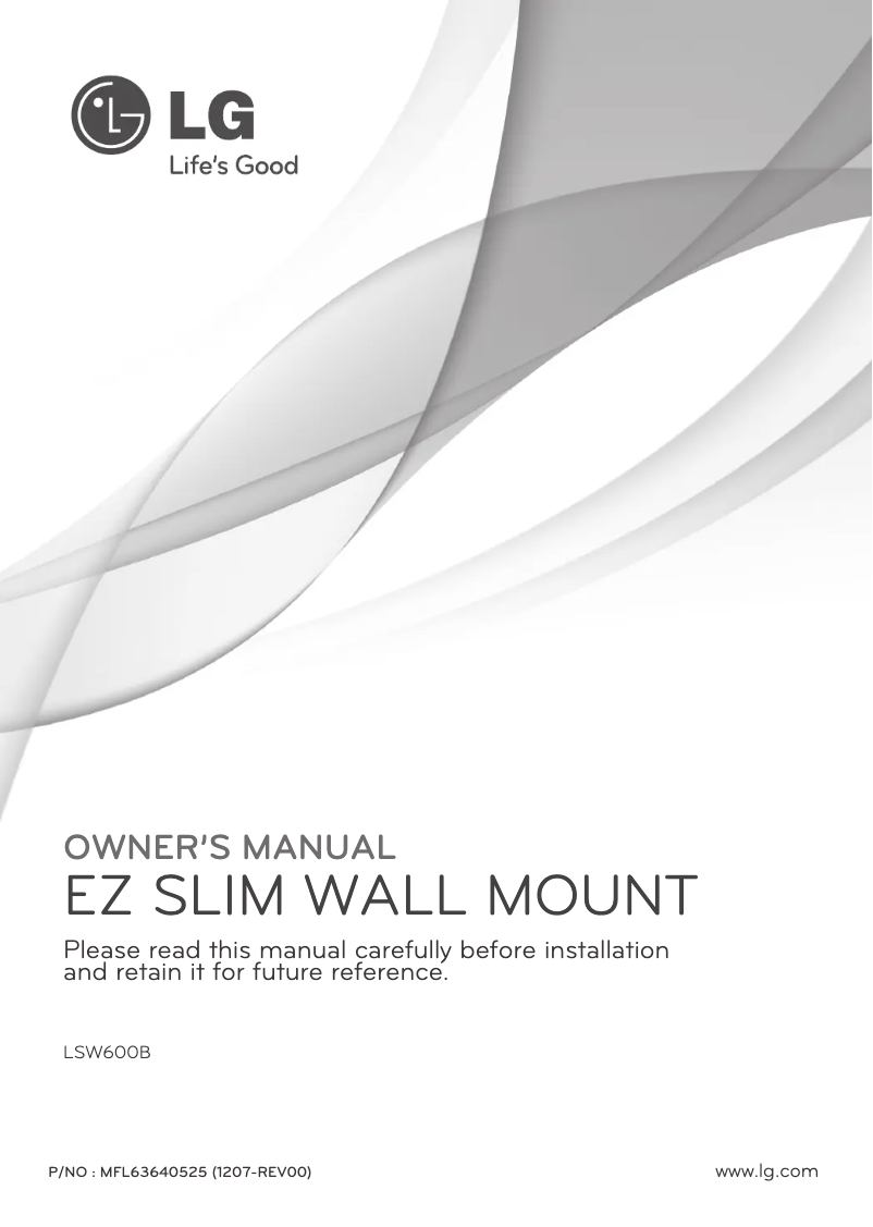 Imagen de la primera página del manual del dispositivo LSW600BG