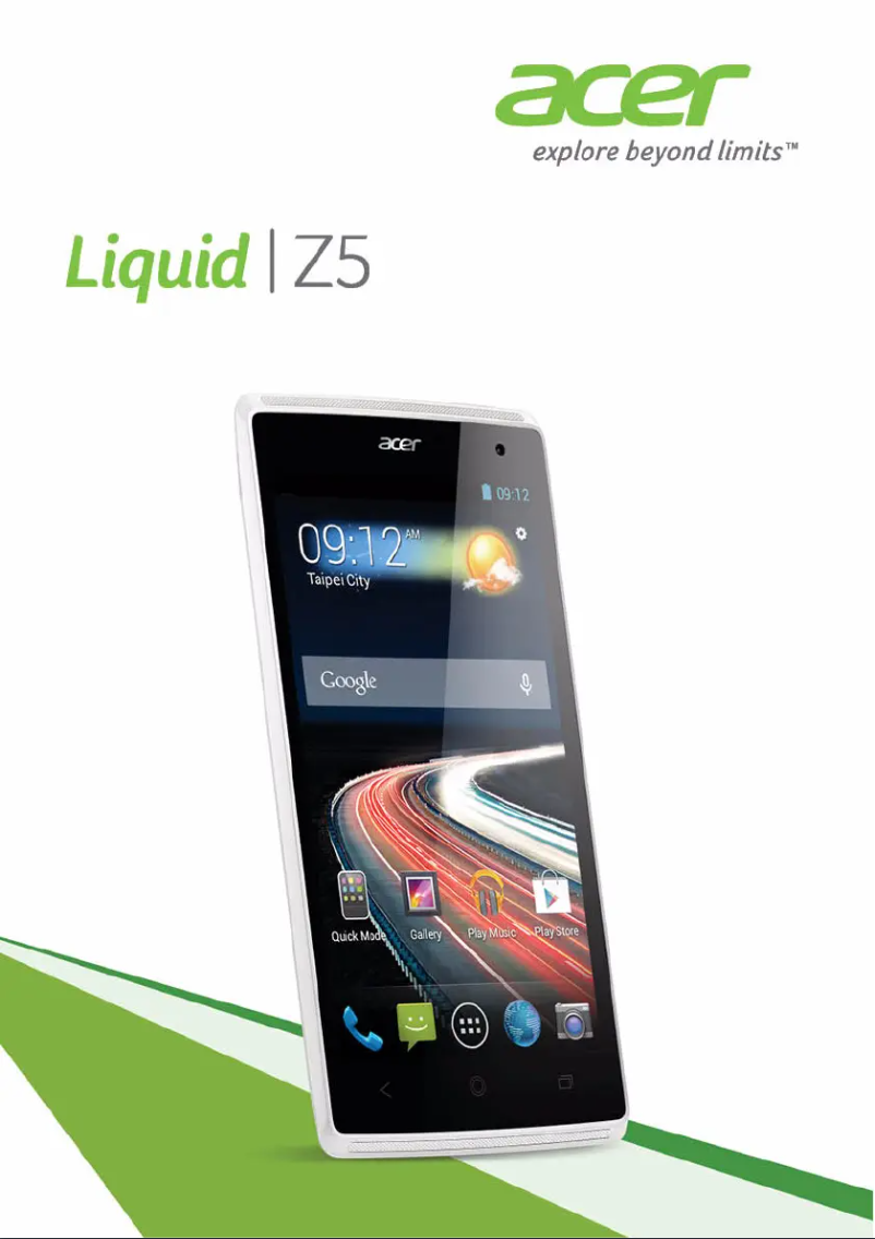 Imagen de la primera página del manual del dispositivo Liquid Z5