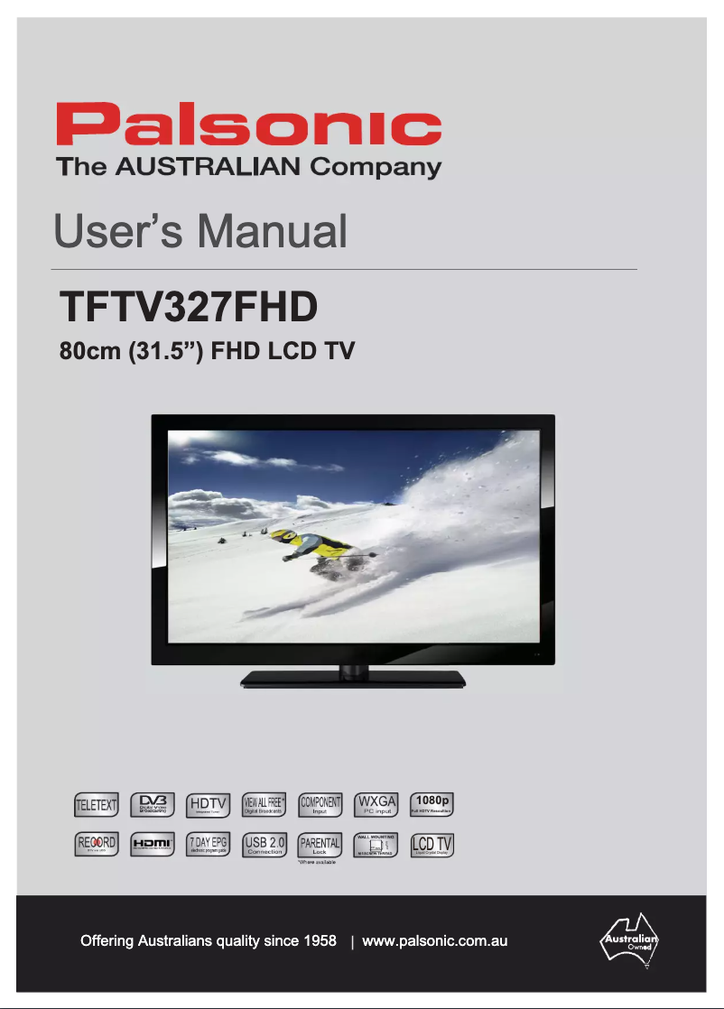 Imagen de la primera página del manual del dispositivo TFTV327FHD