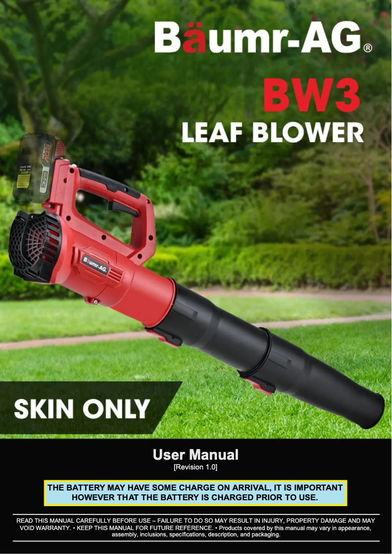 Página nº 1 - Manual de usuario Baumr-AG BW3