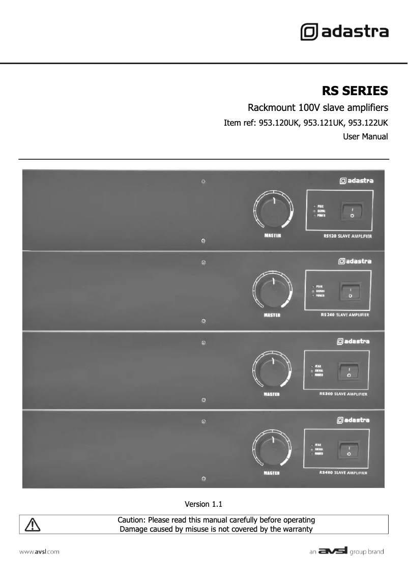 Imagen de la primera página del manual del dispositivo RS360