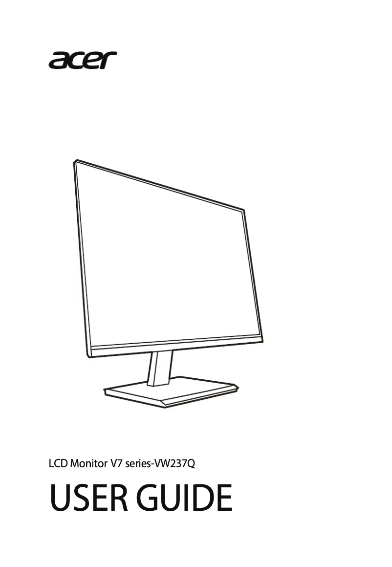Imagen de la primera página del manual del dispositivo VW237Q
