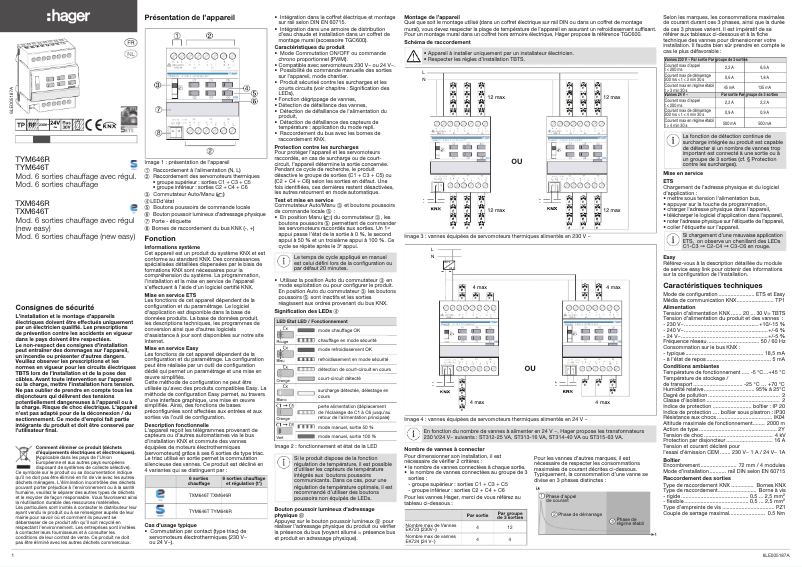 Imagen de la primera página del manual del dispositivo TXM646T