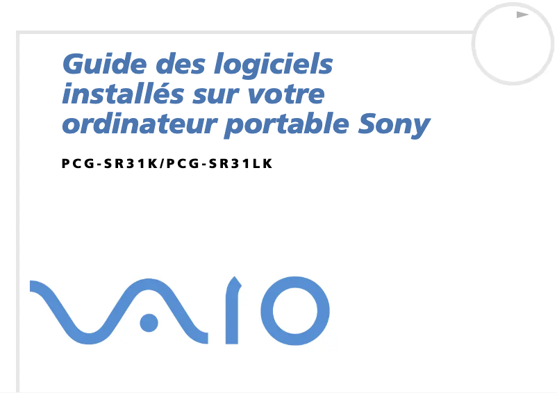 Imagen de la primera página del manual del dispositivo Vaio PCG-SR31K