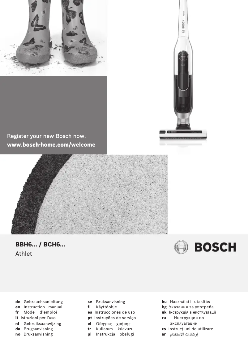 Página nº 1 - Manual de instrucciones Bosch Athlet BBH65KITGB