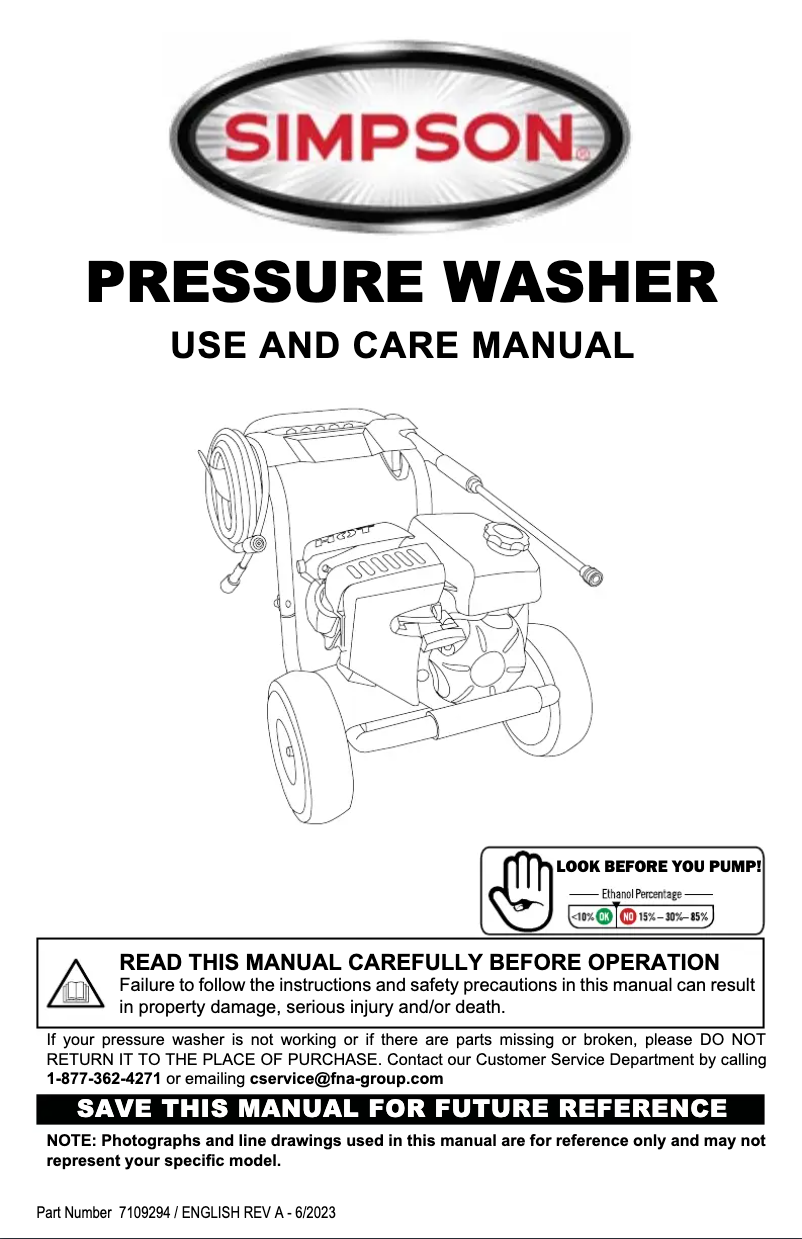 Página 1 del manual Manual de usuario Simpson Megashot MS60763-S