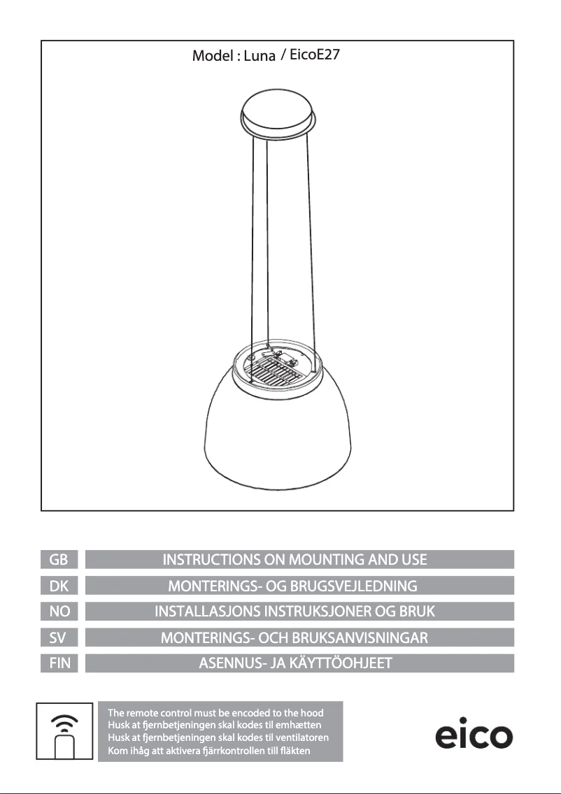 Página 1 del manual Manual de usuario Eico E27 N