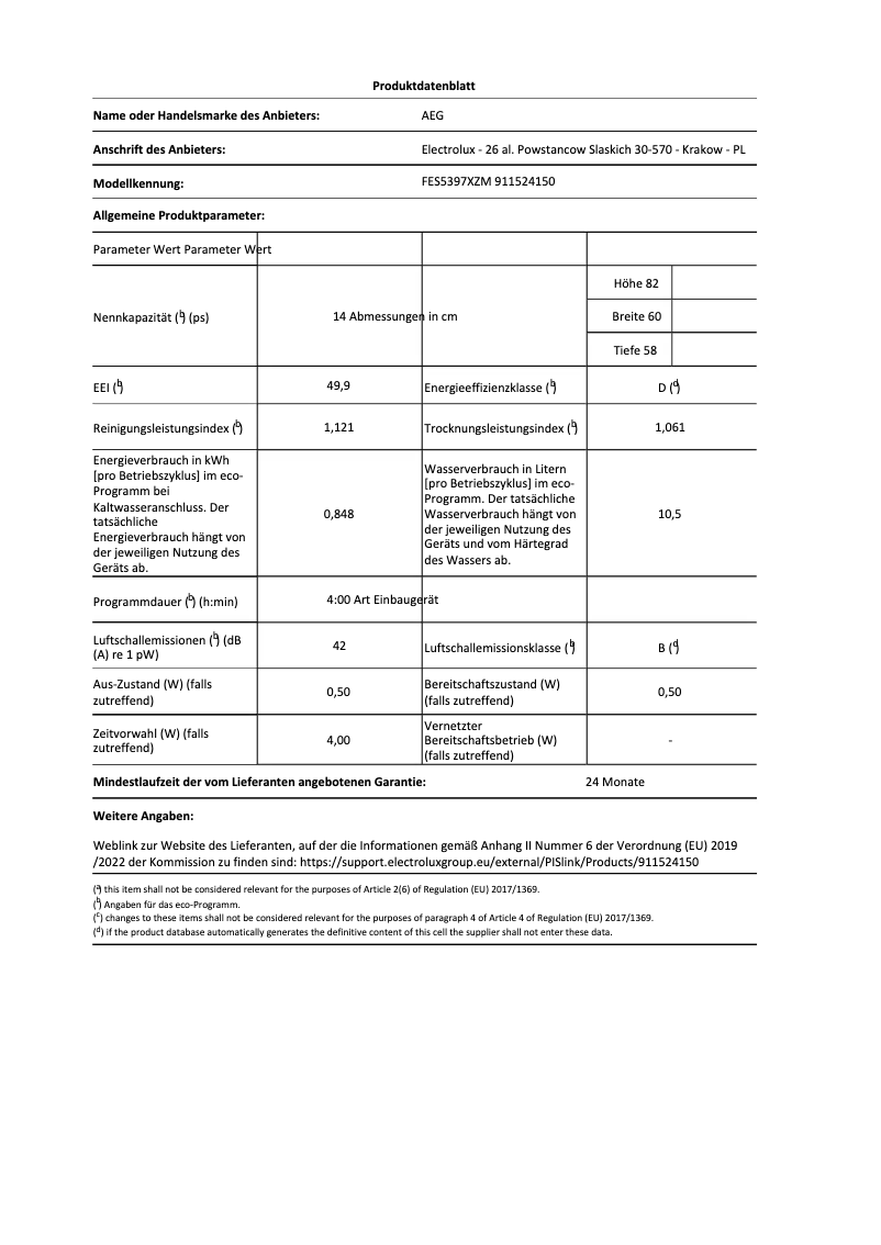 Imagen de la primera página del manual del dispositivo FES5397XZM