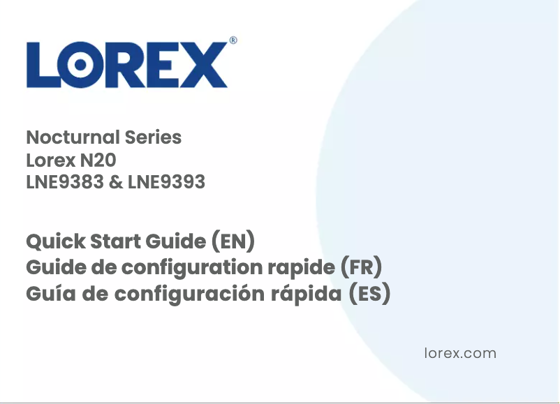 Página nº 1 - Guía de inicio rápido Lorex LNE9393