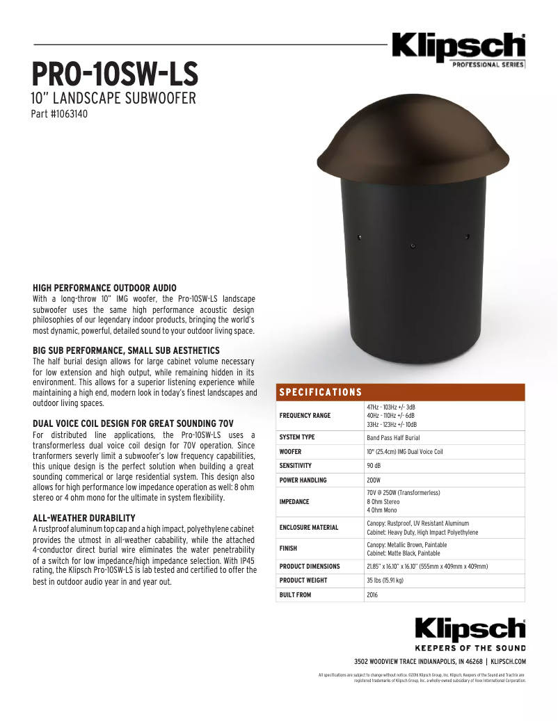 Imagen de la primera página del manual del dispositivo PRO-10SW-LS