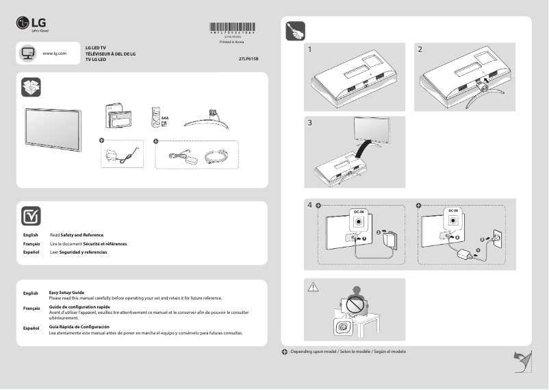Imagen de la primera página del manual del dispositivo 27LP615B