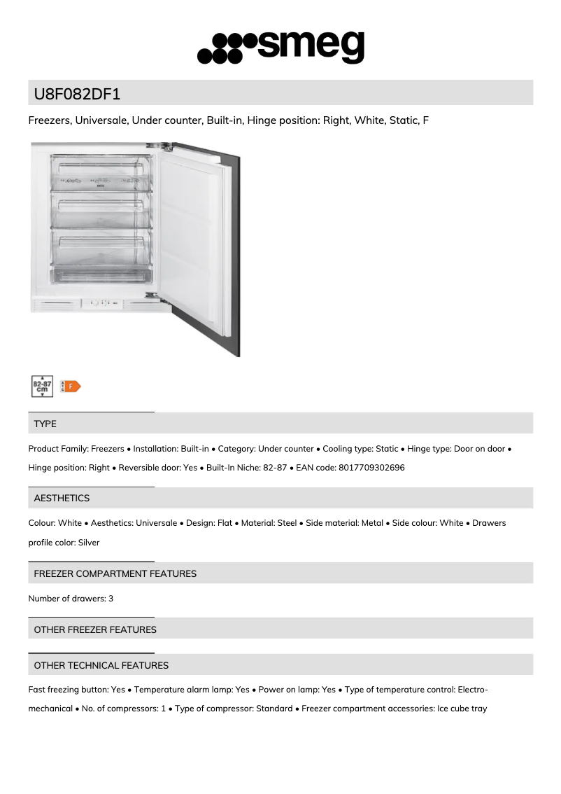 Imagen de la primera página del manual del dispositivo U8F082DF1
