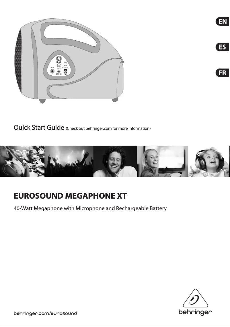 Imagen de la primera página del manual del dispositivo Eurosound Megaphone XT