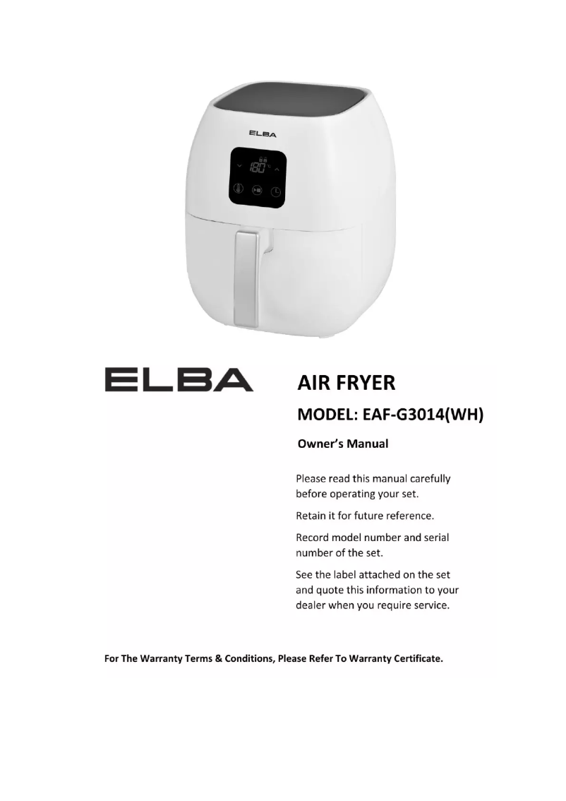Página nº 1 - Manual de usuario Elba EAF-G3014(WH)