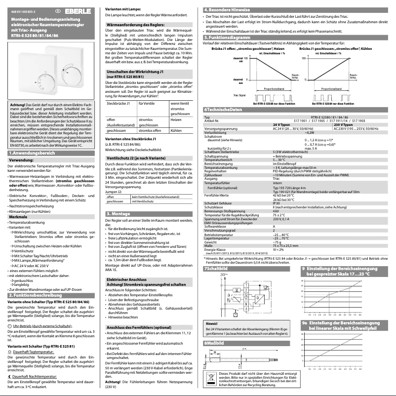 Página 1 del manual Manual de usuario Eberle RTRT-E 52580