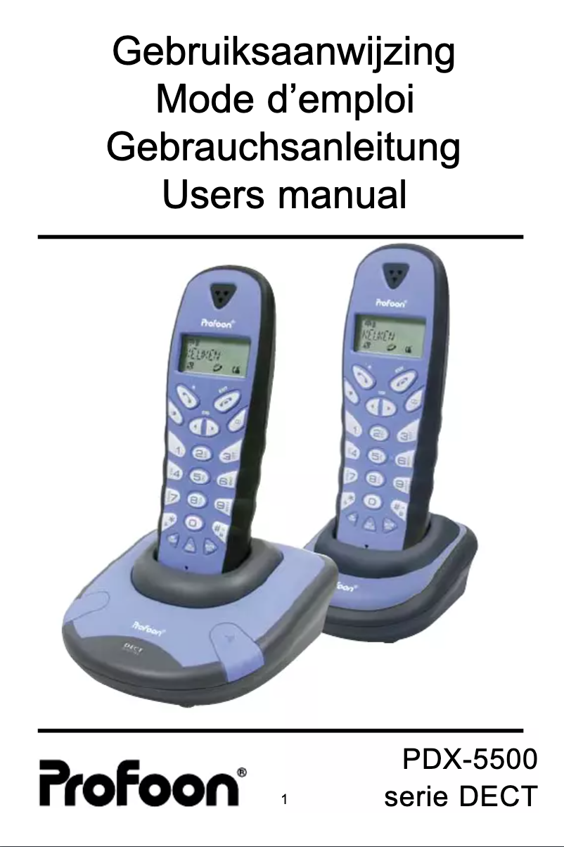 Imagen de la primera página del manual del dispositivo PDX-5500