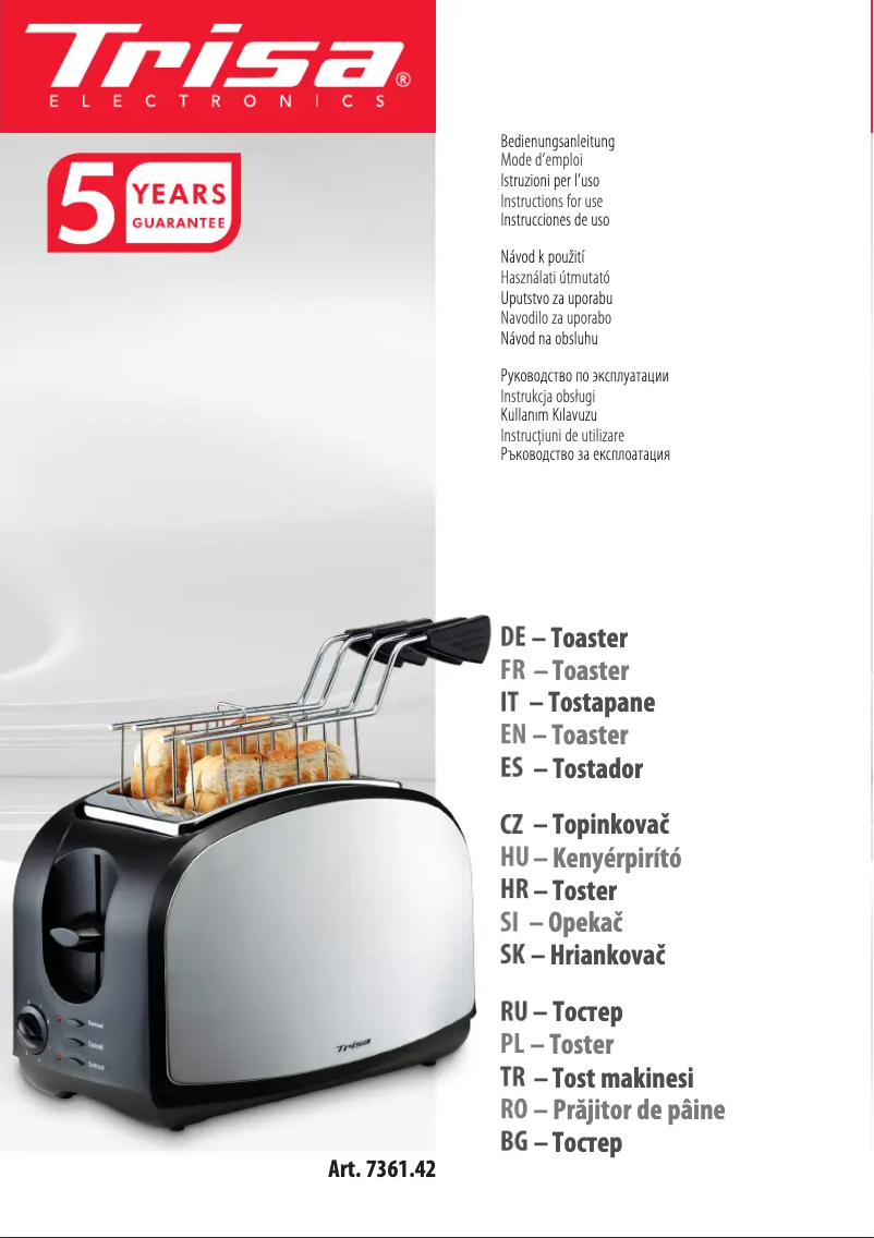 Página 1 del manual Manual de usuario Trisa Crispy Snack 7361.42