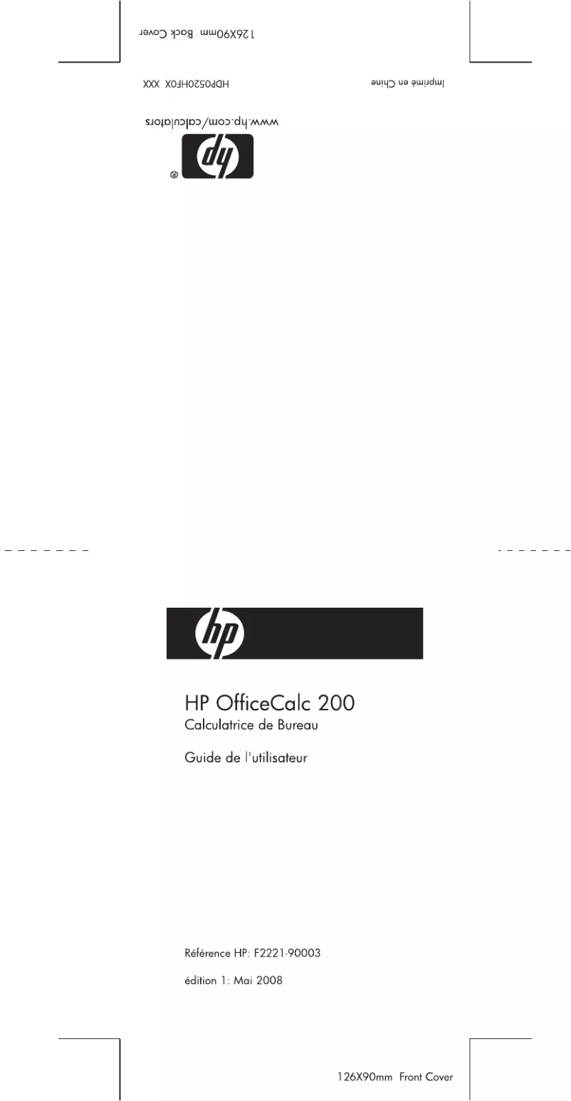 Imagen de la primera página del manual del dispositivo OfficeCalc 200