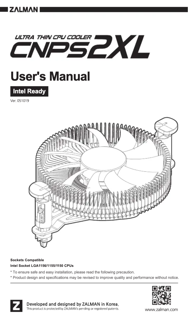 Página 1 del manual Manual de usuario Zalman CNPS2XL