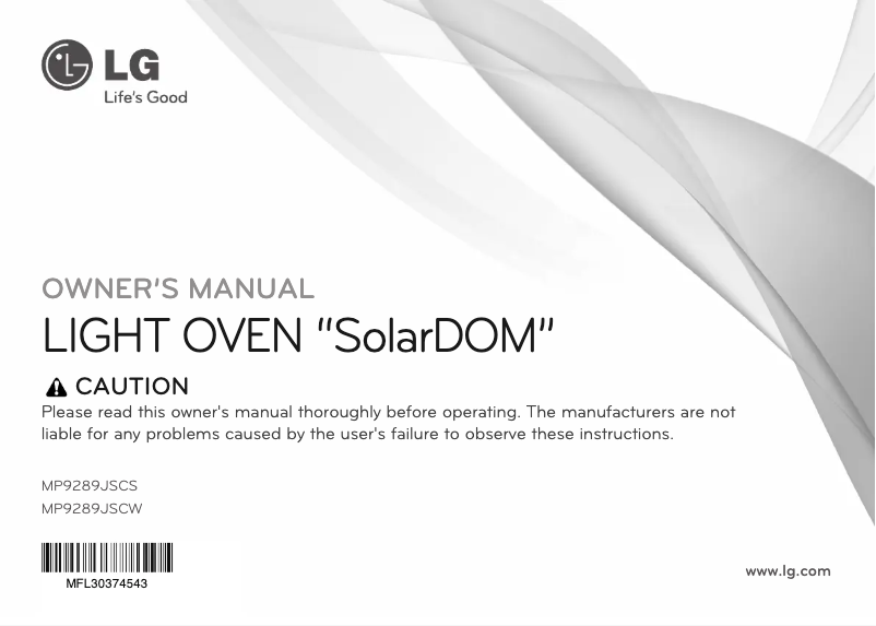 Imagen de la primera página del manual del dispositivo SolarDOM MP9289JSCS