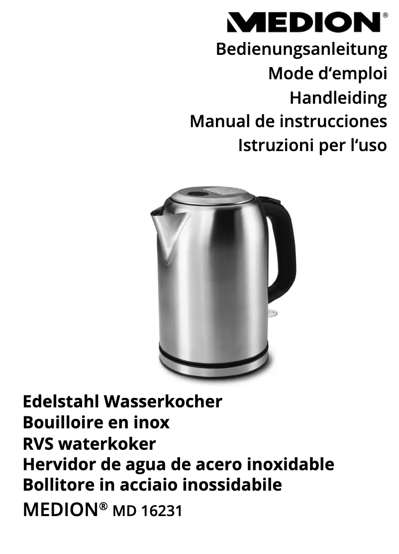 Imagen de la primera página del manual del dispositivo MD 16231