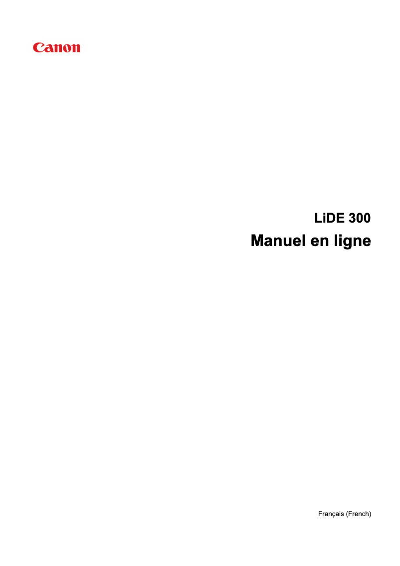 Página 1 del manual Manual de usuario Canon LiDE 300