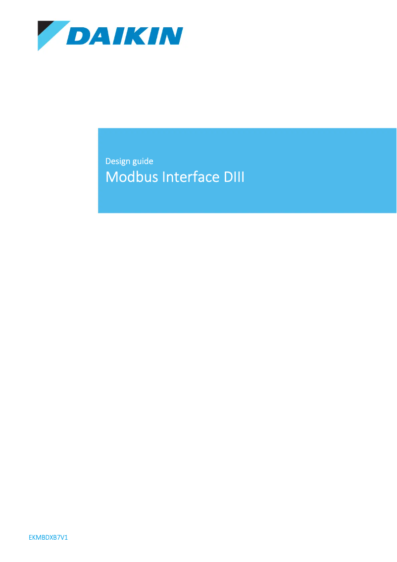 Página nº 1 - Manual de usuario Daikin EKMBDXB7V1