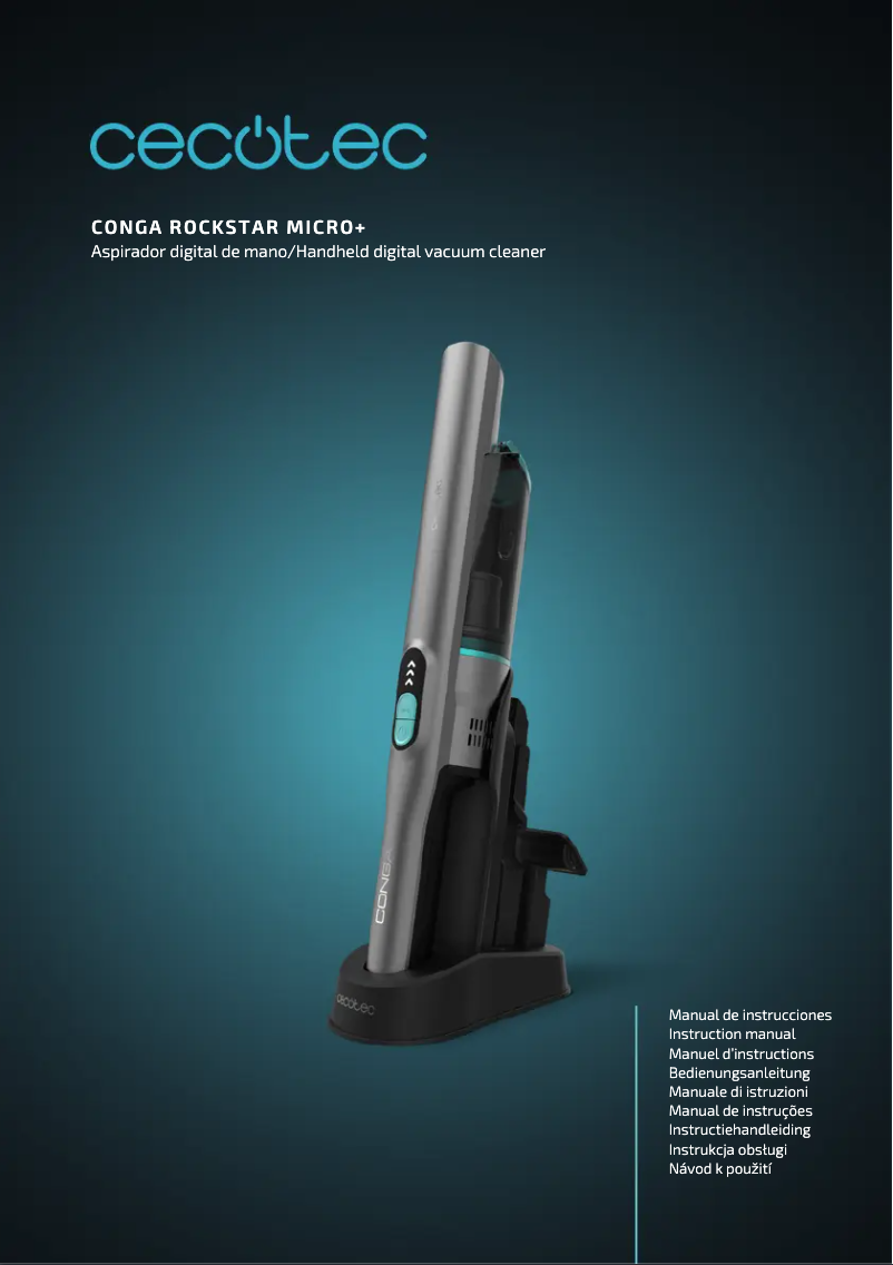 Imagen de la primera página del manual del dispositivo Conga Rockstar Micro+