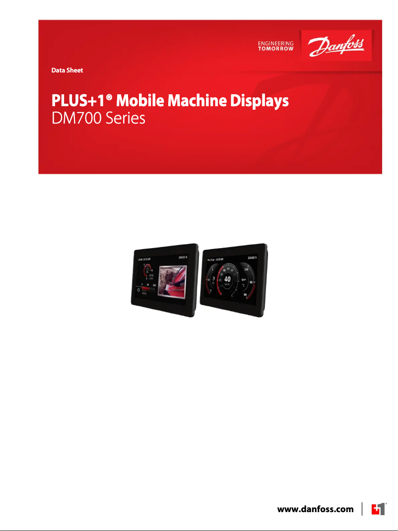 Página 1 del manual Ficha técnica Danfoss DM700