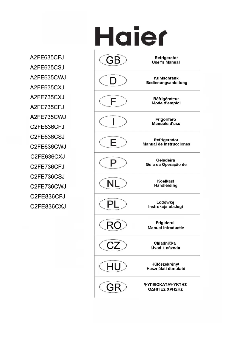 Imagen de la primera página del manual del dispositivo C2FE636CSJ