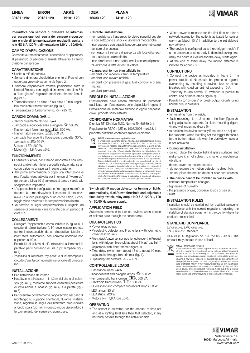 Imagen de la primera página del manual del dispositivo 14181.120