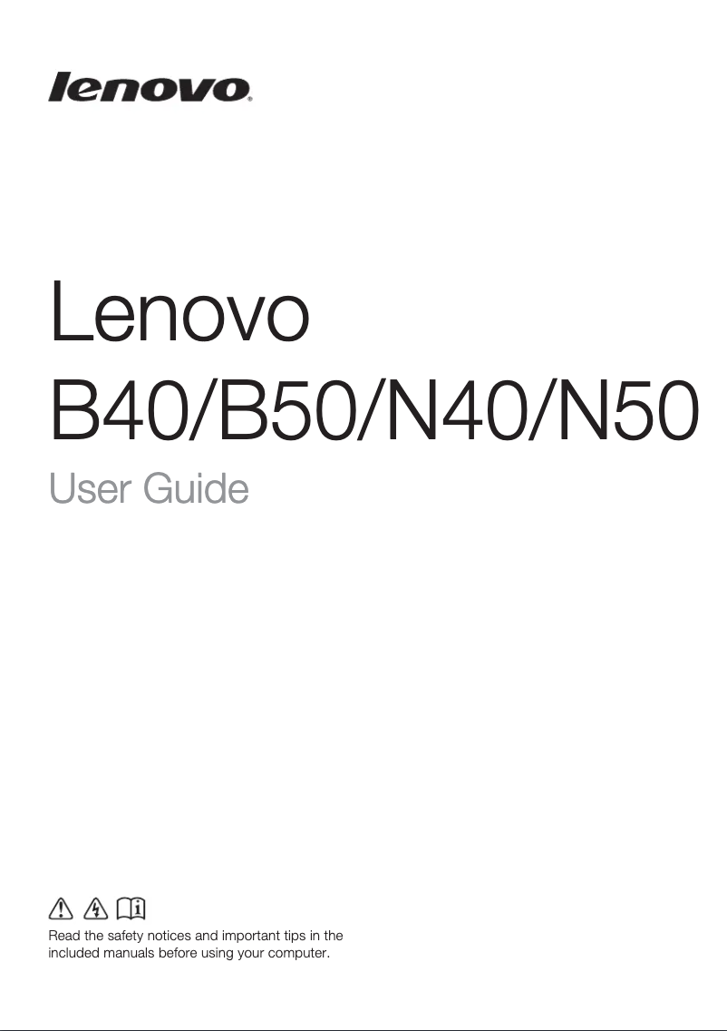 Página nº 1 - Manual de usuario Lenovo IdeaPad B50
