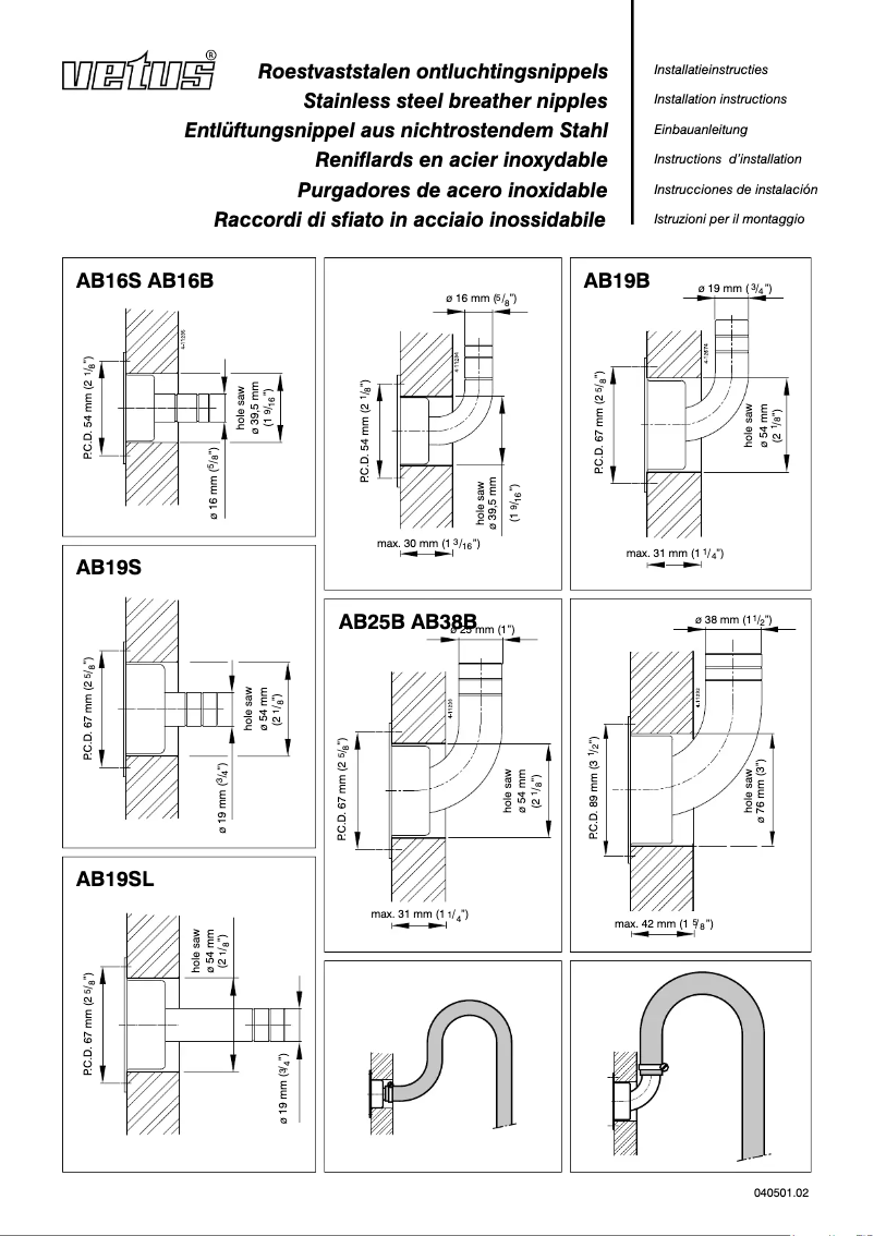 Página 1 del manual Manual de usuario Vetus AB16S