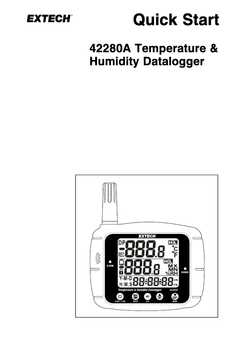 Página 1 del manual Guía de inicio rápido Extech 42280A