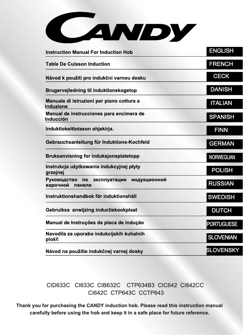 Imagen de la primera página del manual del dispositivo CTP634B3