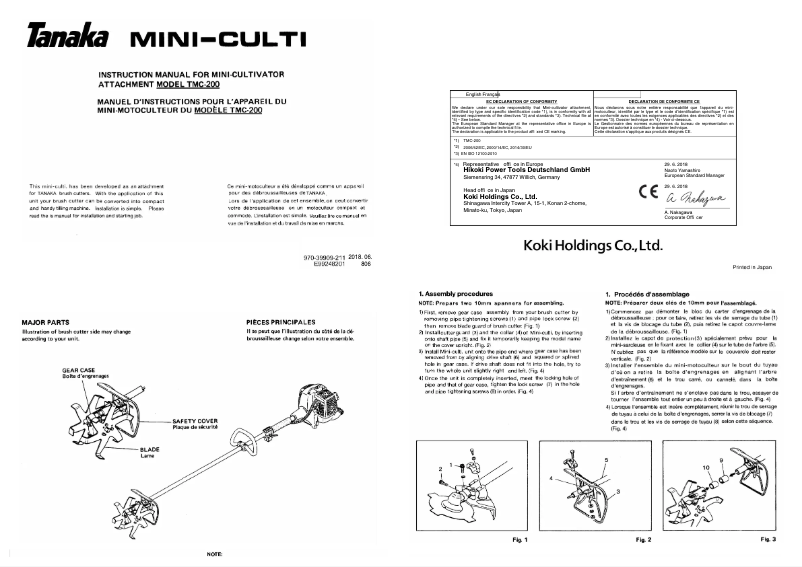 Imagen de la primera página del manual del dispositivo TMC-200
