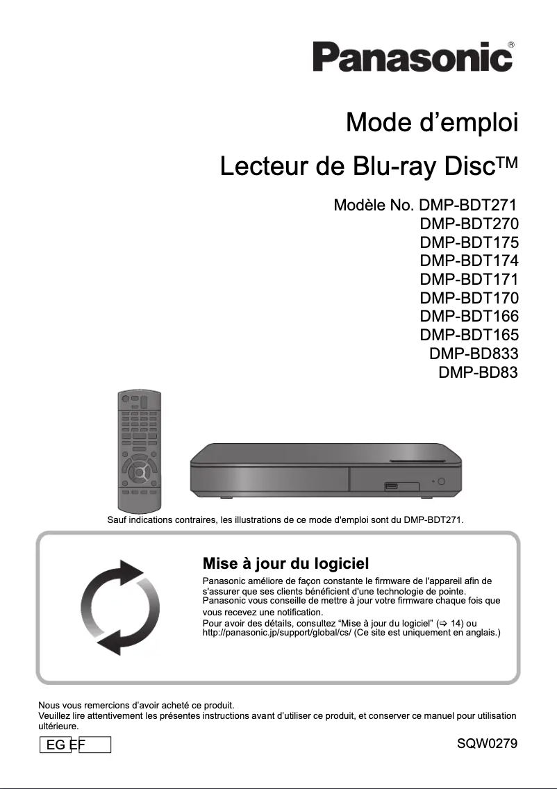 Página 1 del manual Manual de usuario Panasonic DMP-BDT171