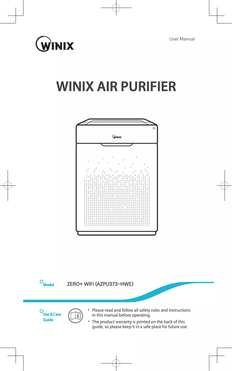Imagen de la primera página del manual del dispositivo Zero+ WiFi