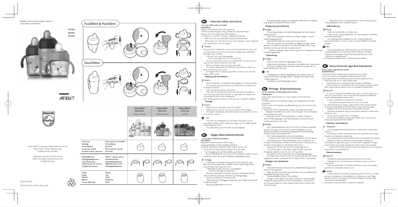 Imagen de la primera página del manual del dispositivo AVENT SCF750
