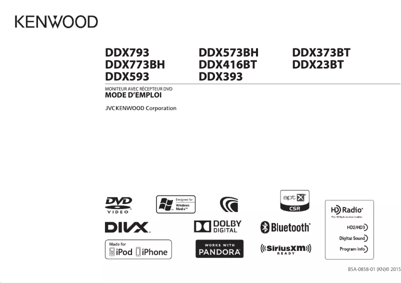 Página 1 del manual Manual de usuario Kenwood DDX23BT
