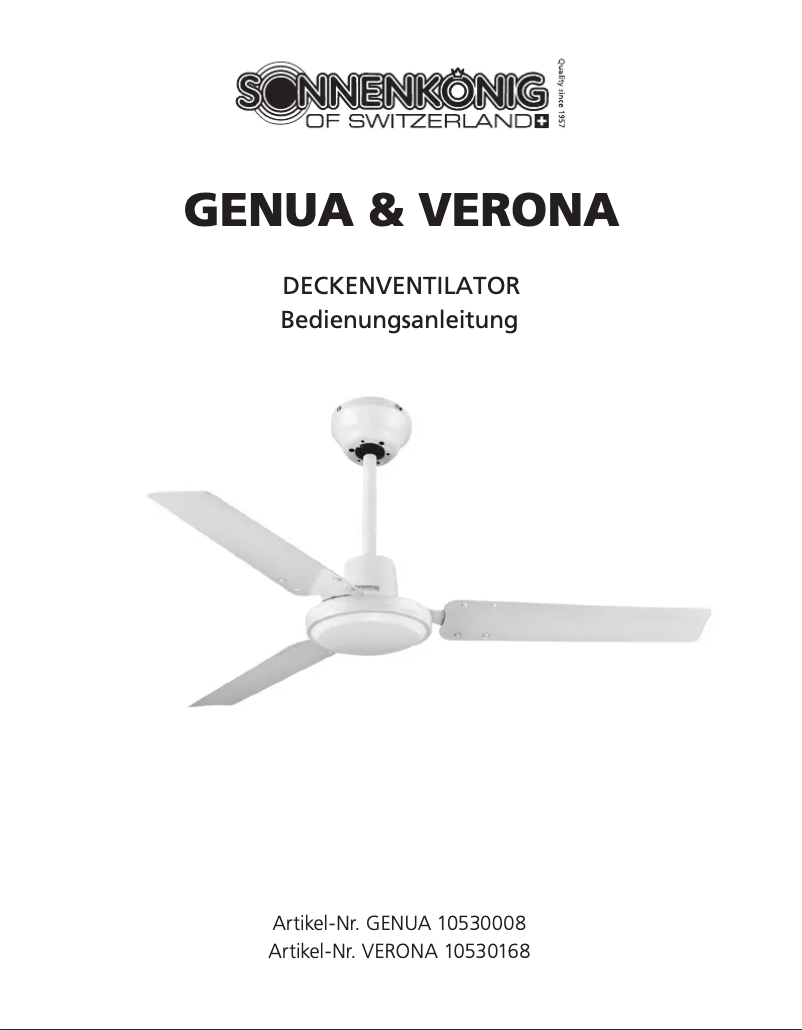 Página 1 del manual Manual de usuario Sonnenkönig Genua