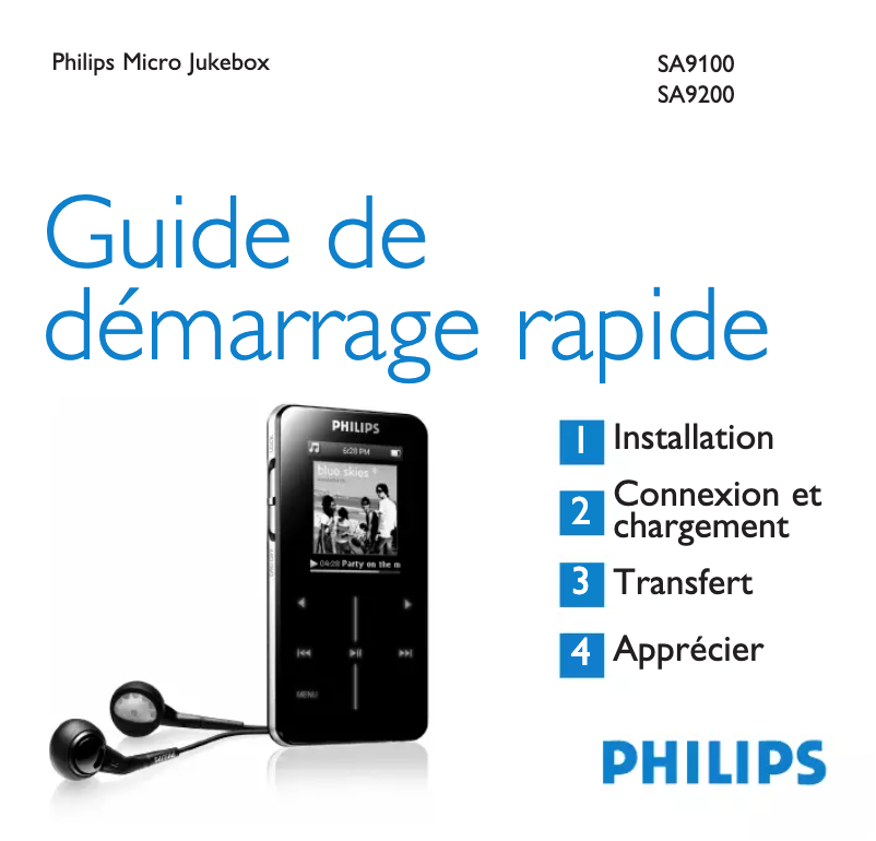 Página 1 del manual Guía de inicio rápido Philips GoGear SA9200