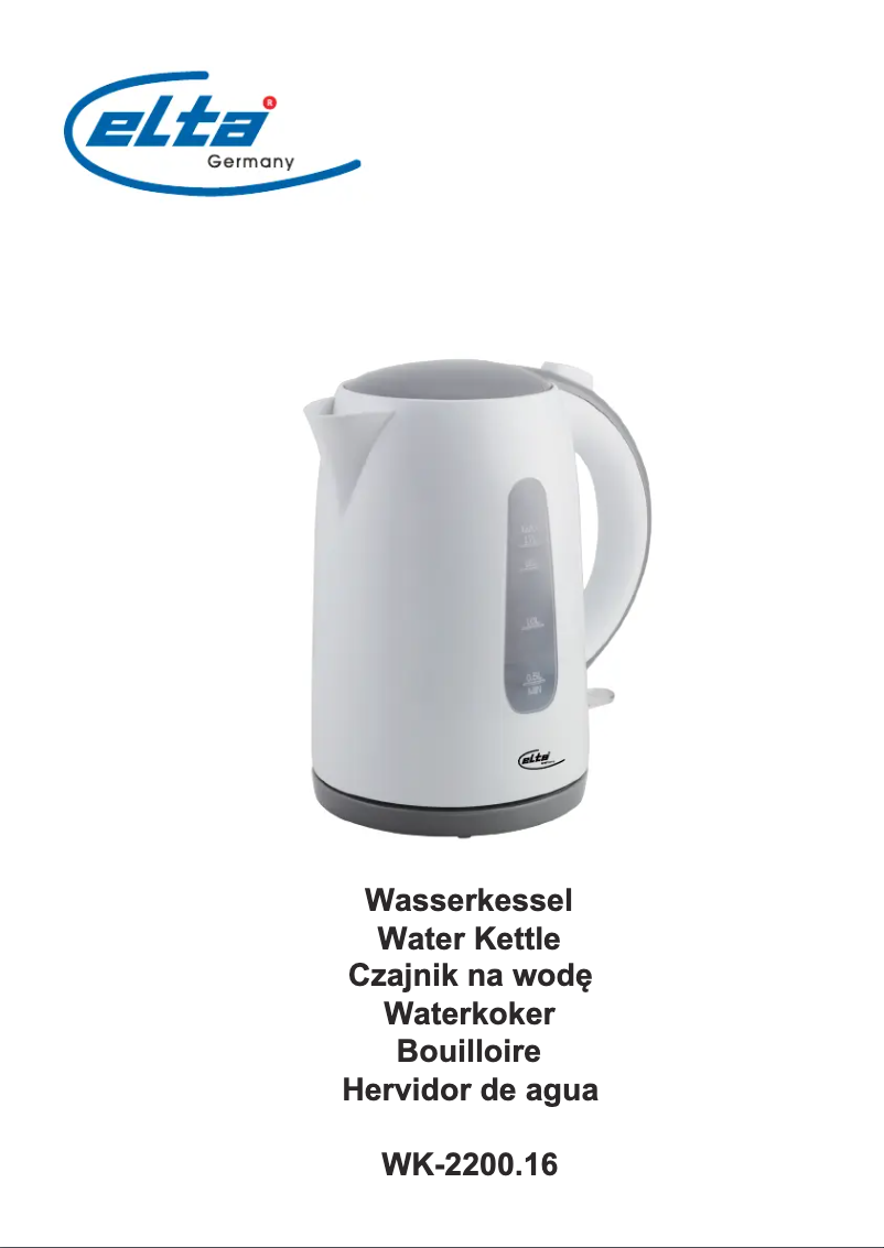 Página 1 del manual Manual de usuario Elta WK-2200.16
