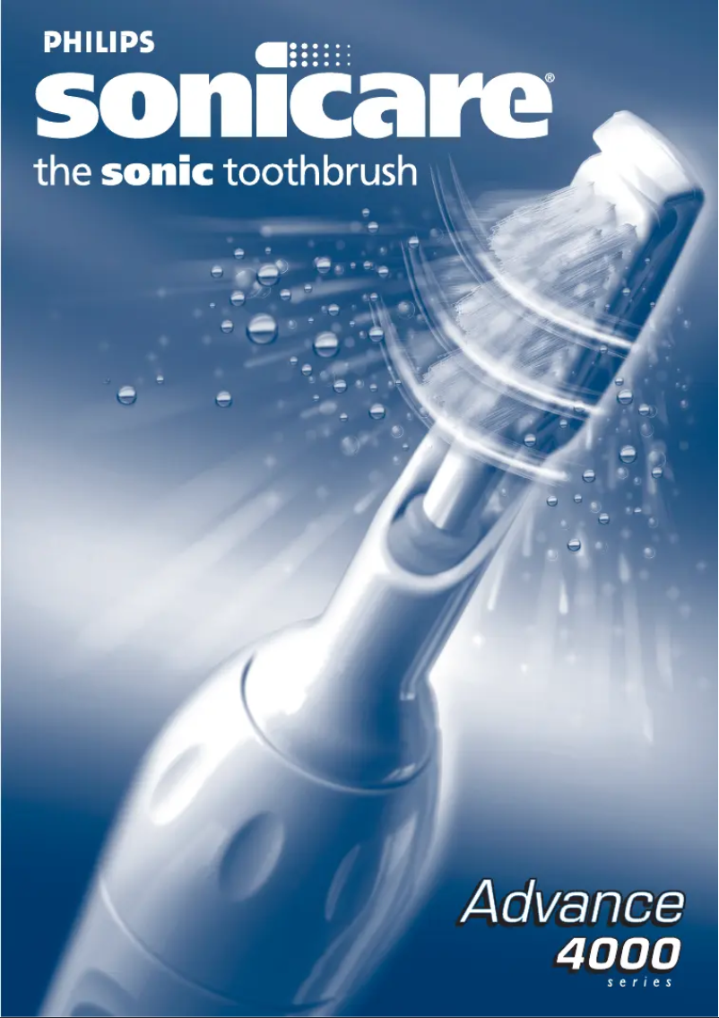 Imagen de la primera página del manual del dispositivo Sonicare Advance HX4101