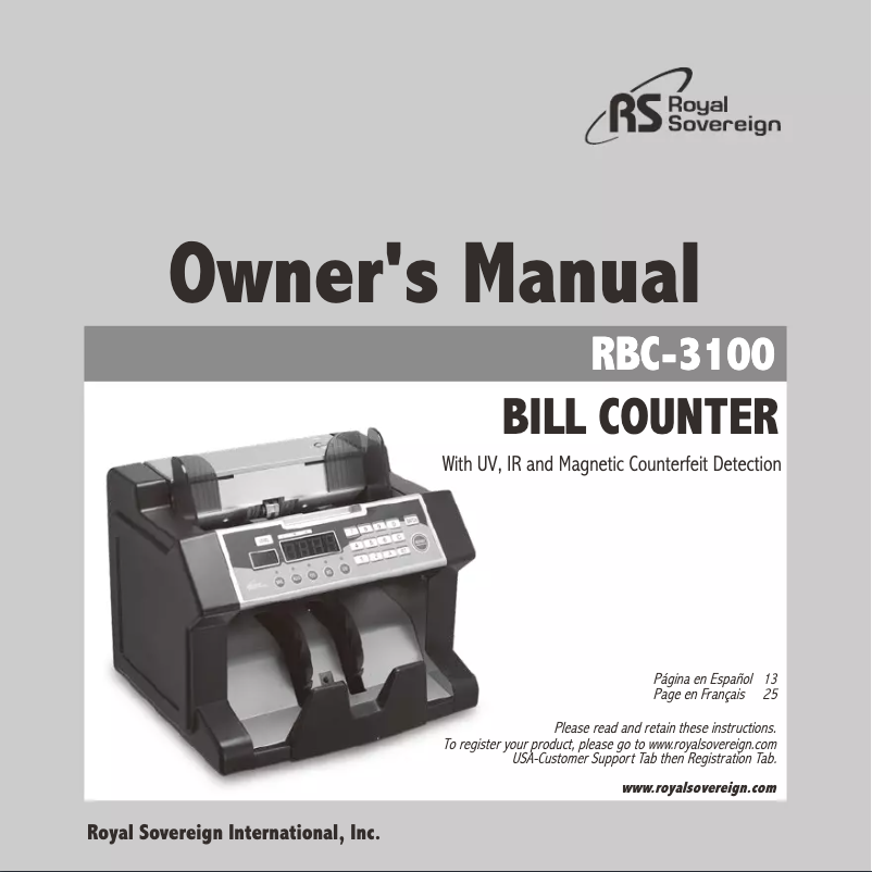 Imagen de la primera página del manual del dispositivo RBC-3100