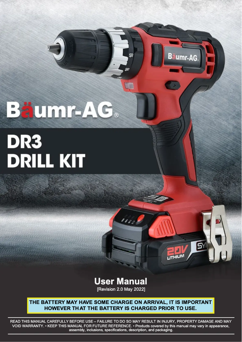 Imagen de la primera página del manual del dispositivo DR3