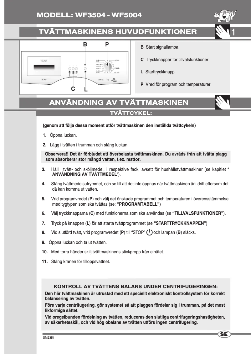 Imagen de la primera página del manual del dispositivo WF 3504