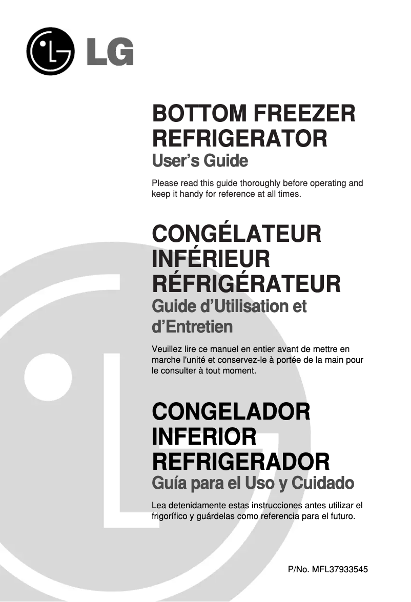 Imagen de la primera página del manual del dispositivo GR-L28AUSJ